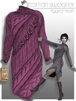 Second Life Marketplace - !gO! Cotton sweater rosa